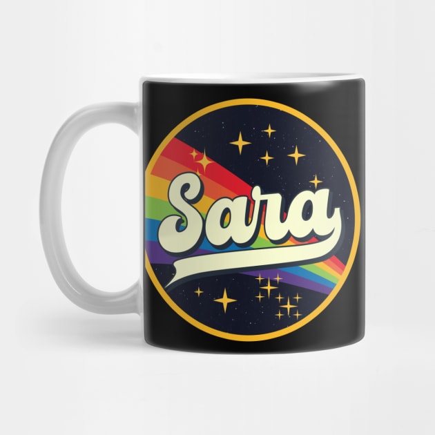 Sara // Rainbow In Space Vintage Style by LMW Art